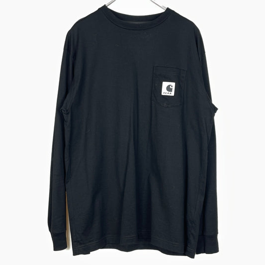 【中古品】【メンズ】 F.C.R.B. エフシーアールビー × CARHARTT カーハート L/S POCKET TEE FCRB-260127 ロングスリーブ ポケット Tシャツ 長袖 トップス 142-260911-sa-29-teih サイズ：L カラー：ブラック 万代Net店