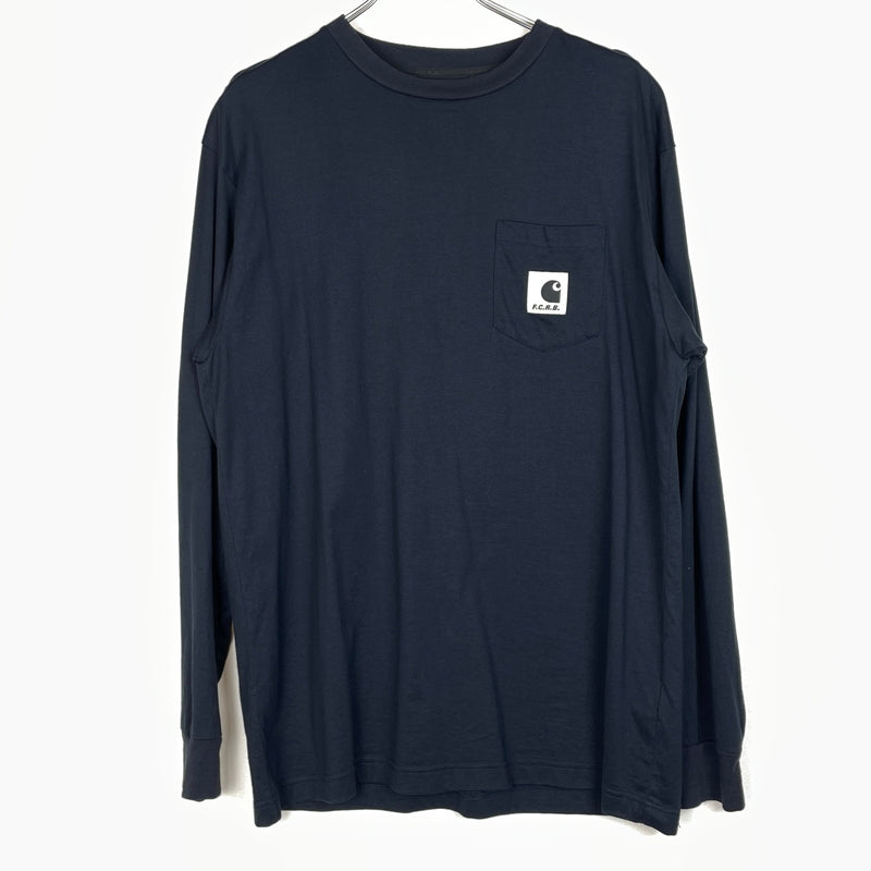 【中古品】【メンズ】 F.C.R.B. エフシーアールビー × CARHARTT カーハート L/S POCKET TEE FCRB-260127 ロングスリーブ ポケット Tシャツ 長袖 トップス 142-260911-sa-30-teih サイズ：L カラー：ネイビー 万代Net店