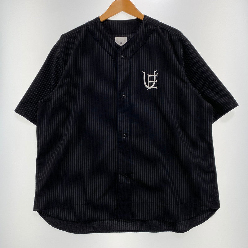【中古品】【メンズ】 uniform experiment ユニフォームエクスペリメント PIN STRIPE BASEBALL S/S SHIRT UE-240026 ピンストライプ ベースボール ショートスリーブシャツ 半袖トップス 140-260917-ss-02-teih サイズ：2 カラー：ブラック 万代Net店