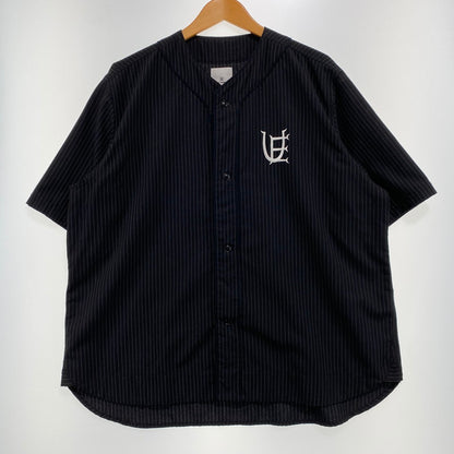 【中古品】【メンズ】 uniform experiment ユニフォームエクスペリメント PIN STRIPE BASEBALL S/S SHIRT UE-240026 ピンストライプ ベースボール ショートスリーブシャツ 半袖トップス 140-260917-ss-02-teih サイズ：2 カラー：ブラック 万代Net店