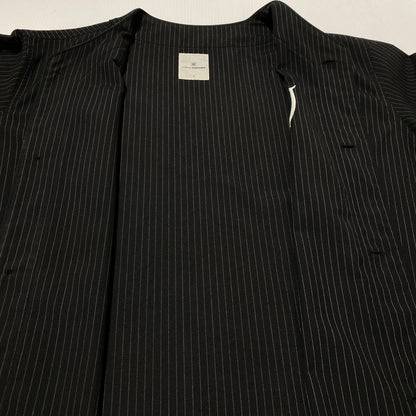 【中古品】【メンズ】 uniform experiment ユニフォームエクスペリメント PIN STRIPE BASEBALL S/S SHIRT UE-240026 ピンストライプ ベースボール ショートスリーブシャツ 半袖トップス 140-260917-ss-02-teih サイズ：2 カラー：ブラック 万代Net店