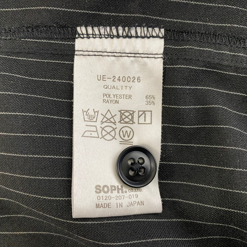 【中古品】【メンズ】 uniform experiment ユニフォームエクスペリメント PIN STRIPE BASEBALL S/S SHIRT UE-240026 ピンストライプ ベースボール ショートスリーブシャツ 半袖トップス 140-260917-ss-02-teih サイズ：2 カラー：ブラック 万代Net店