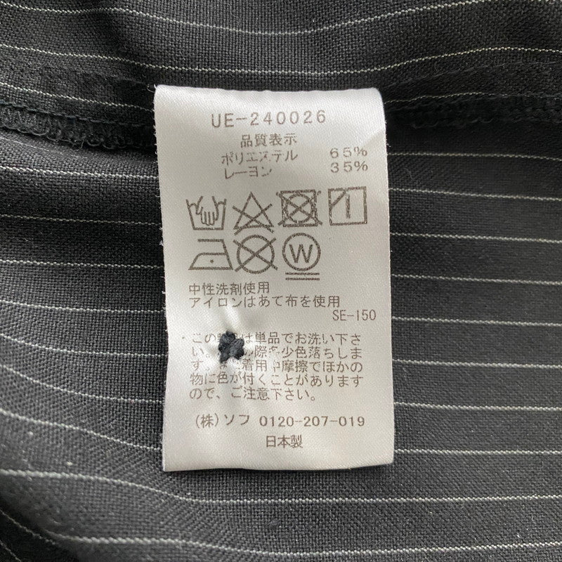 【中古品】【メンズ】 uniform experiment ユニフォームエクスペリメント PIN STRIPE BASEBALL S/S SHIRT UE-240026 ピンストライプ ベースボール ショートスリーブシャツ 半袖トップス 140-260917-ss-02-teih サイズ：2 カラー：ブラック 万代Net店