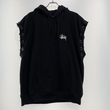 【中古品】【メンズ】 STUSSY ステューシー × eYe JUNYA WATANABE MAN アイジュンヤワタナベマン 別注コラボ 24SS HOODIE WM-T909 フーディー トップス プルオーバーパーカー 142-260917-ss-09-teih サイズ：L カラー：ブラック 万代Net店