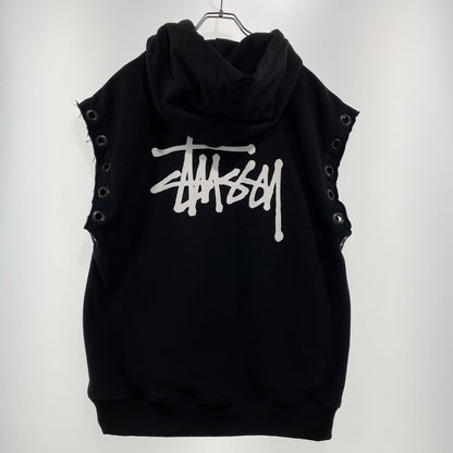 【中古品】【メンズ】 STUSSY ステューシー × eYe JUNYA WATANABE MAN アイジュンヤワタナベマン 別注コラボ 24SS HOODIE WM-T909 フーディー トップス プルオーバーパーカー 142-260917-ss-09-teih サイズ：L カラー：ブラック 万代Net店