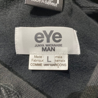 【中古品】【メンズ】 STUSSY ステューシー × eYe JUNYA WATANABE MAN アイジュンヤワタナベマン 別注コラボ 24SS HOODIE WM-T909 フーディー トップス プルオーバーパーカー 142-260917-ss-09-teih サイズ：L カラー：ブラック 万代Net店