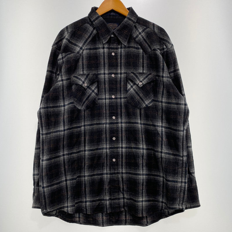 【中古品】【メンズ】 PENDLETON ペンドルトン CANYON SHIRT MADE IN MEXICO キャニオン シャツ トップス メキシコ製 145-260917-ss-07-teih サイズ：XL カラー：ブラック 万代Net店