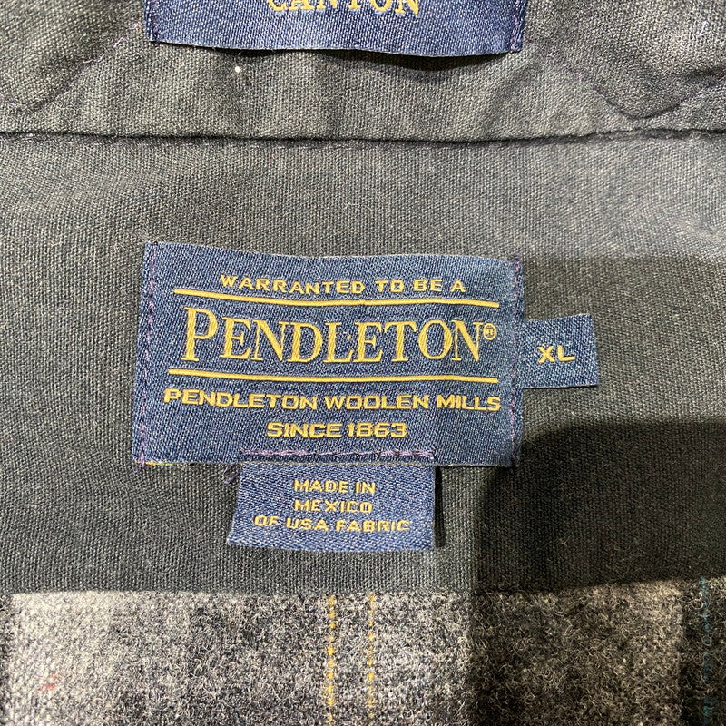 【中古品】【メンズ】 PENDLETON ペンドルトン CANYON SHIRT MADE IN MEXICO キャニオン シャツ トップス メキシコ製 145-260917-ss-07-teih サイズ：XL カラー：ブラック 万代Net店