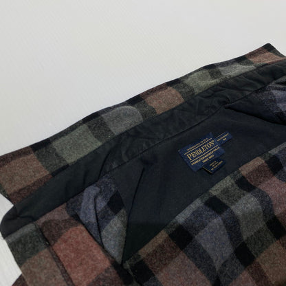 【中古品】【メンズ】 PENDLETON ペンドルトン WOOL SHIRT MADE IN MEXICO ウール シャツ トップス メキシコ製 145-260917-ss-08-teih サイズ：M カラー：チェック 万代Net店