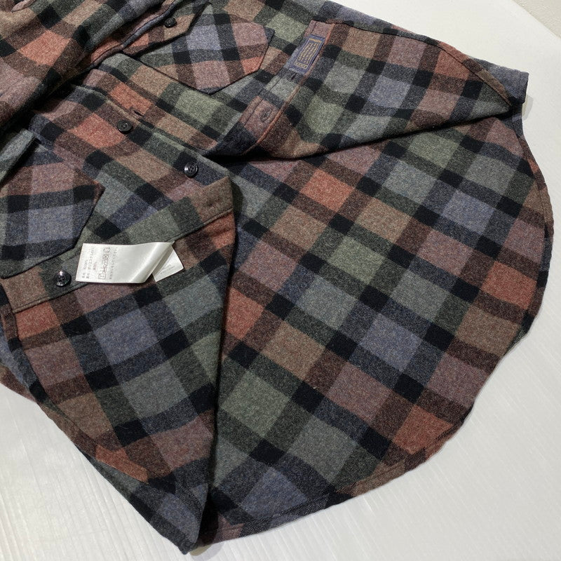 【中古品】【メンズ】 PENDLETON ペンドルトン WOOL SHIRT MADE IN MEXICO ウール シャツ トップス メキシコ製 145-260917-ss-08-teih サイズ：M カラー：チェック 万代Net店