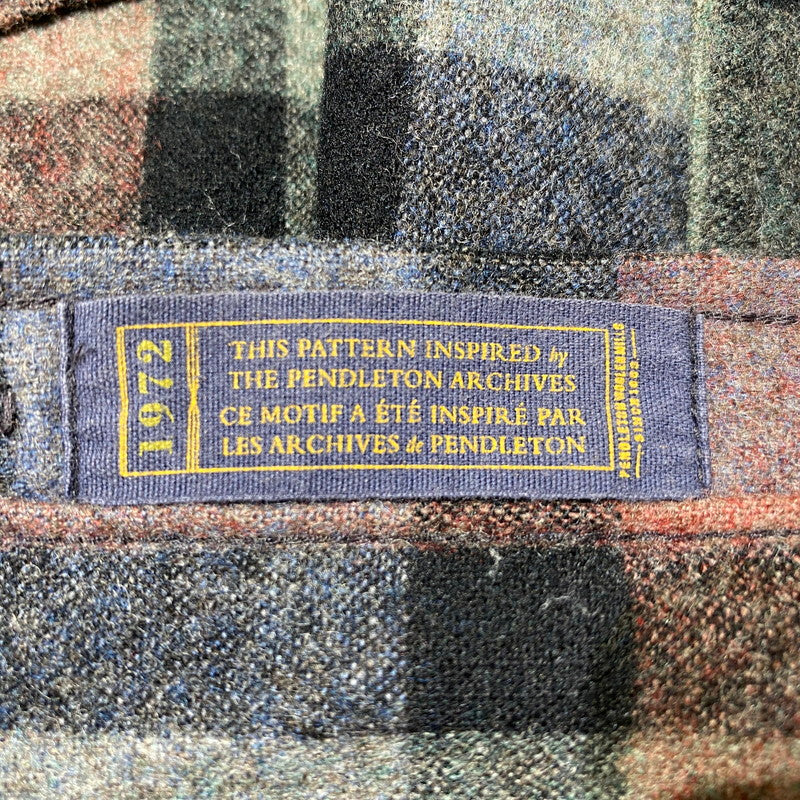 【中古品】【メンズ】 PENDLETON ペンドルトン WOOL SHIRT MADE IN MEXICO ウール シャツ トップス メキシコ製 145-260917-ss-08-teih サイズ：M カラー：チェック 万代Net店
