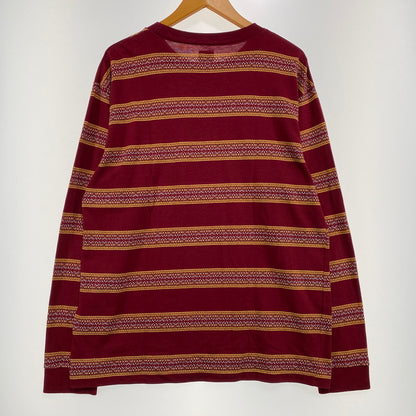 【中古品】【メンズ】 TENDERLOIN テンダーロイン L/S TEE JACQUARD ロングスリーブTシャツ ジャカード 長袖トップス 140-260917-ss-04-teih サイズ：L カラー：バーガンディ 万代Net店