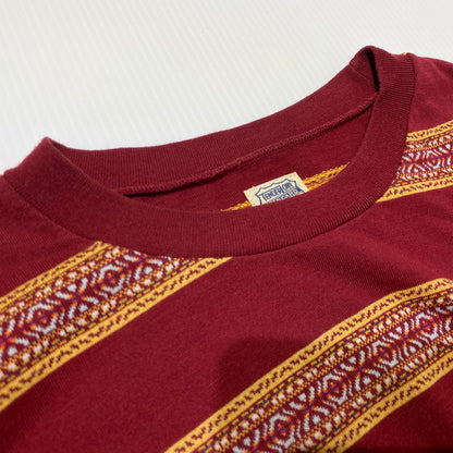 【中古品】【メンズ】 TENDERLOIN テンダーロイン L/S TEE JACQUARD ロングスリーブTシャツ ジャカード 長袖トップス 140-260917-ss-04-teih サイズ：L カラー：バーガンディ 万代Net店