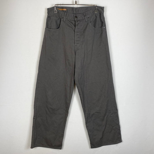 【中古品】【メンズ】 SCYE BASICS サイベーシックス STRETCH COTTON DRILL WIDE LEG JEANS 5723-83536 ストレッチ コットン ドリル ワイド テーパードパンツ ボトムス 151-260917-ss-15-teih サイズ：31 カラー：グレー 万代Net店