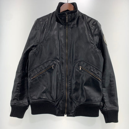 【中古品】【メンズ】 HYSTERIC GLAMOUR ヒステリックグラマー PRIMALOFT NEW LAID TWILL ZIP UP RIBBED BLOUSON 0224AB04 プリマロフトニューレイドツイル ジップアップ リブブルゾン 140-260912-ko-07-teih サイズ：M カラー：ブラック 万代Net店