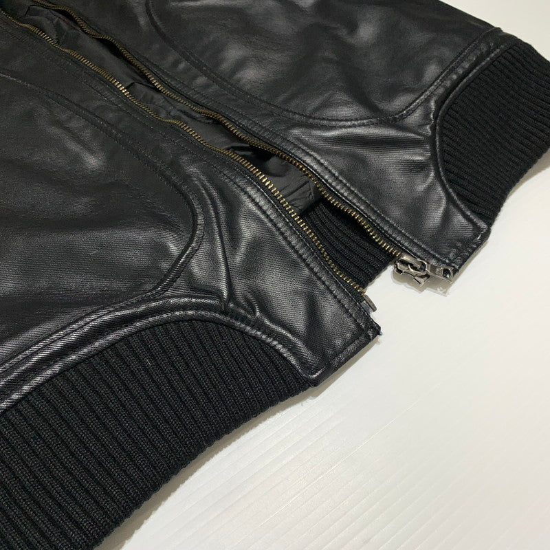 【中古品】【メンズ】 HYSTERIC GLAMOUR ヒステリックグラマー PRIMALOFT NEW LAID TWILL ZIP UP RIBBED BLOUSON 0224AB04 プリマロフトニューレイドツイル ジップアップ リブブルゾン 140-260912-ko-07-teih サイズ：M カラー：ブラック 万代Net店