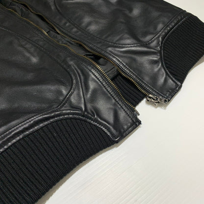 【中古品】【メンズ】 HYSTERIC GLAMOUR ヒステリックグラマー PRIMALOFT NEW LAID TWILL ZIP UP RIBBED BLOUSON 0224AB04 プリマロフトニューレイドツイル ジップアップ リブブルゾン 140-260912-ko-07-teih サイズ：M カラー：ブラック 万代Net店