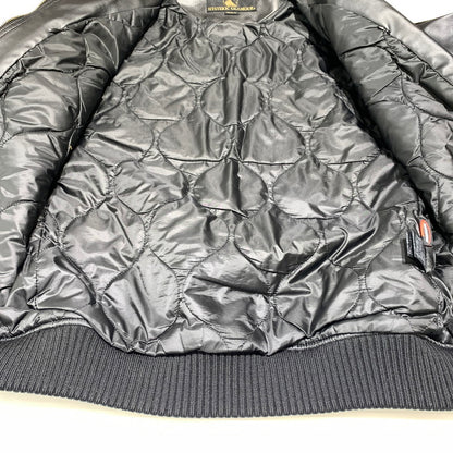 【中古品】【メンズ】 HYSTERIC GLAMOUR ヒステリックグラマー PRIMALOFT NEW LAID TWILL ZIP UP RIBBED BLOUSON 0224AB04 プリマロフトニューレイドツイル ジップアップ リブブルゾン 140-260912-ko-07-teih サイズ：M カラー：ブラック 万代Net店
