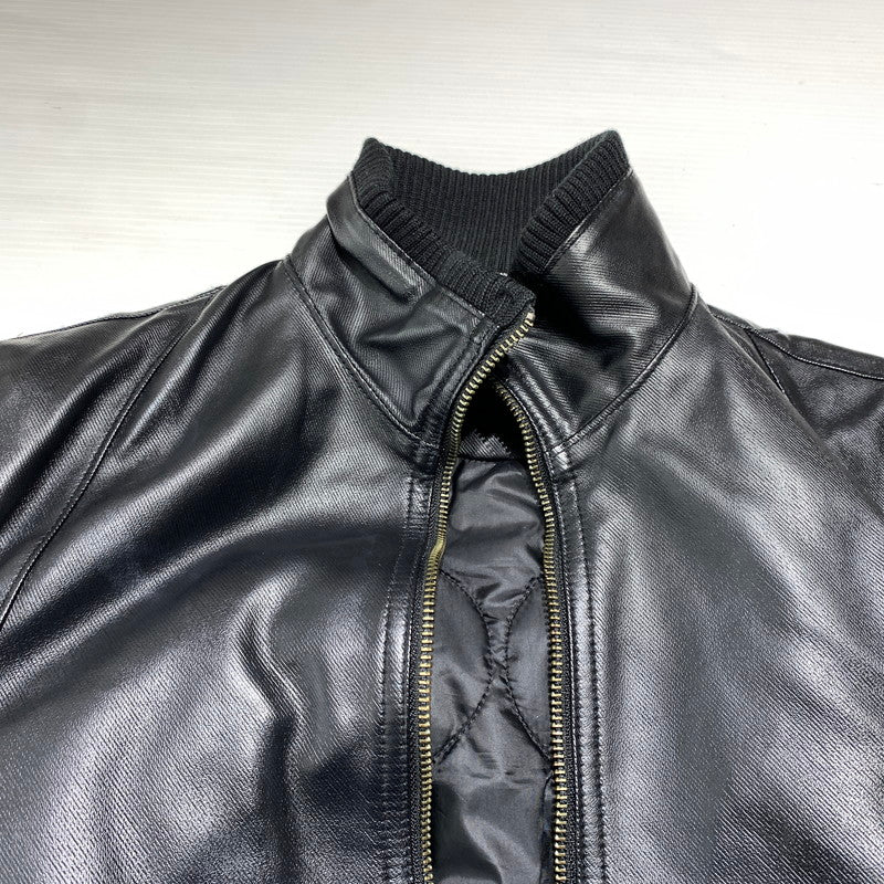 【中古品】【メンズ】 HYSTERIC GLAMOUR ヒステリックグラマー PRIMALOFT NEW LAID TWILL ZIP UP RIBBED BLOUSON 0224AB04 プリマロフトニューレイドツイル ジップアップ リブブルゾン 140-260912-ko-07-teih サイズ：M カラー：ブラック 万代Net店