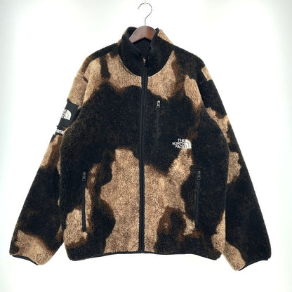 【中古品】【メンズ】 SUPREME シュプリーム × THE NORTH FACE ザ・ノースフェイス 別注コラボ 21AW BLEACHED DENIM PRINT FLEECE JACKET NA521001 ブリーチ デニムプリント フリース ジャケット 149-260910-yo-03-teih サイズ：L カラー：ブラウン 万代Net店