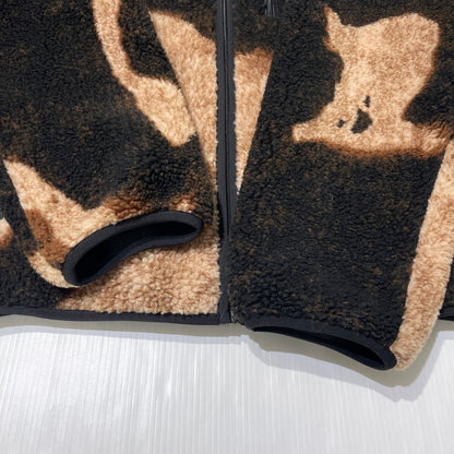 【中古品】【メンズ】 SUPREME シュプリーム × THE NORTH FACE ザ・ノースフェイス 別注コラボ 21AW BLEACHED DENIM PRINT FLEECE JACKET NA521001 ブリーチ デニムプリント フリース ジャケット 149-260910-yo-03-teih サイズ：L カラー：ブラウン 万代Net店