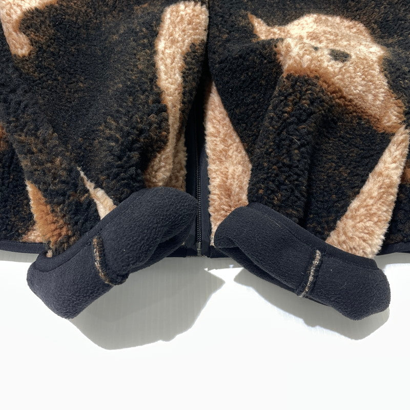【中古品】【メンズ】 SUPREME シュプリーム × THE NORTH FACE ザ・ノースフェイス 別注コラボ 21AW BLEACHED DENIM PRINT FLEECE JACKET NA521001 ブリーチ デニムプリント フリース ジャケット 149-260910-yo-03-teih サイズ：L カラー：ブラウン 万代Net店