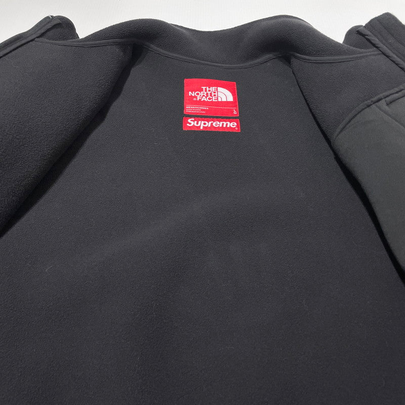 【中古品】【メンズ】 SUPREME シュプリーム × THE NORTH FACE ザ・ノースフェイス 別注コラボ 21AW BLEACHED DENIM PRINT FLEECE JACKET NA521001 ブリーチ デニムプリント フリース ジャケット 149-260910-yo-03-teih サイズ：L カラー：ブラウン 万代Net店