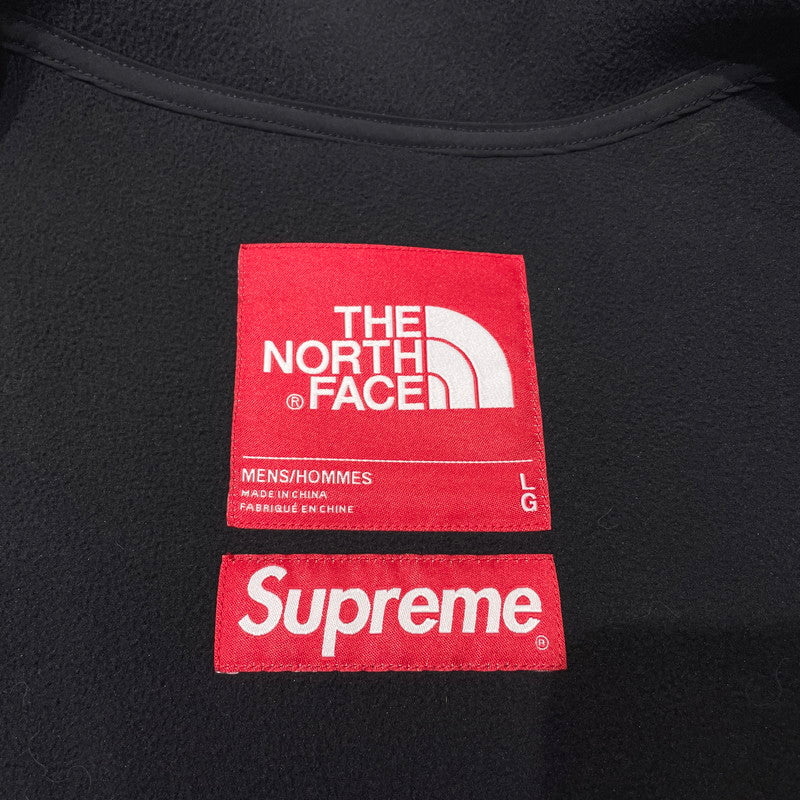 【中古品】【メンズ】 SUPREME シュプリーム × THE NORTH FACE ザ・ノースフェイス 別注コラボ 21AW BLEACHED DENIM PRINT FLEECE JACKET NA521001 ブリーチ デニムプリント フリース ジャケット 149-260910-yo-03-teih サイズ：L カラー：ブラウン 万代Net店