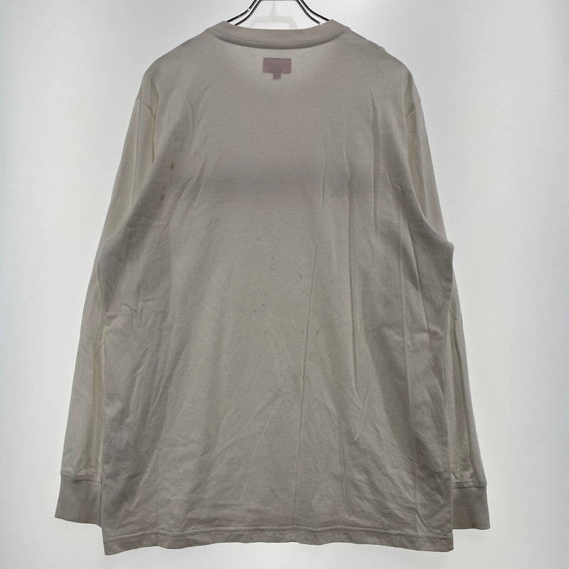 【現状渡し品】【メンズ】 supreme シュプリーム 20SS META LOGO L/S TOP メタ ロゴ ロングスリーブ トップ 長袖トップス 149-260917-ss-05-teih サイズ：L/シミ有 カラー：ホワイト 万代Net店