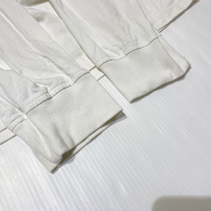 【現状渡し品】【メンズ】 supreme シュプリーム 20SS META LOGO L/S TOP メタ ロゴ ロングスリーブ トップ 長袖トップス 149-260917-ss-05-teih サイズ：L/シミ有 カラー：ホワイト 万代Net店