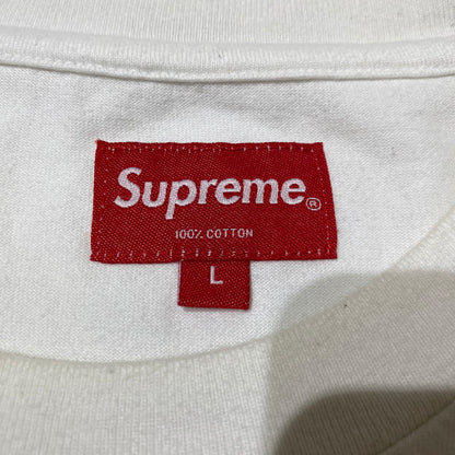 【現状渡し品】【メンズ】 supreme シュプリーム 20SS META LOGO L/S TOP メタ ロゴ ロングスリーブ トップ 長袖トップス 149-260917-ss-05-teih サイズ：L/シミ有 カラー：ホワイト 万代Net店