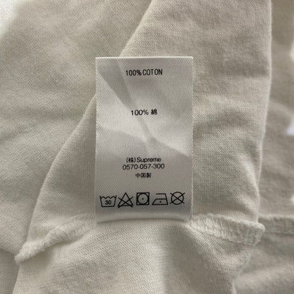 【現状渡し品】【メンズ】 supreme シュプリーム 20SS META LOGO L/S TOP メタ ロゴ ロングスリーブ トップ 長袖トップス 149-260917-ss-05-teih サイズ：L/シミ有 カラー：ホワイト 万代Net店