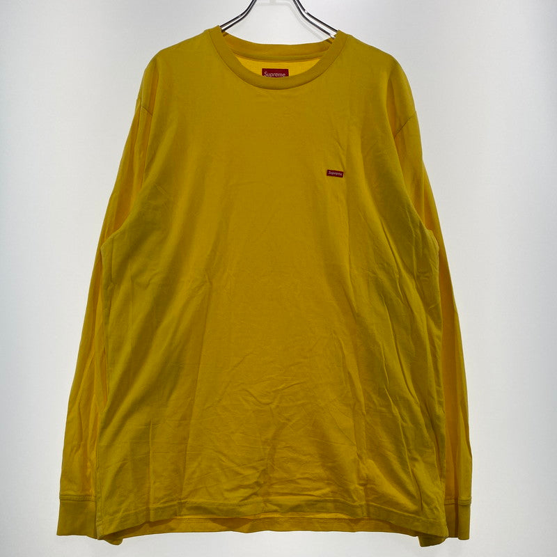【中古品】【メンズ】 supreme シュプリーム SMALL BOX L/S TEE スモール ボックス ロングスリーブTシャツ 長袖トップス 149-260917-ss-06-teih サイズ：L カラー：イエロー 万代Net店