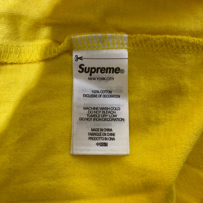 【中古品】【メンズ】 supreme シュプリーム SMALL BOX L/S TEE スモール ボックス ロングスリーブTシャツ 長袖トップス 149-260917-ss-06-teih サイズ：L カラー：イエロー 万代Net店