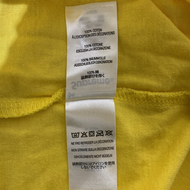 【中古品】【メンズ】 supreme シュプリーム SMALL BOX L/S TEE スモール ボックス ロングスリーブTシャツ 長袖トップス 149-260917-ss-06-teih サイズ：L カラー：イエロー 万代Net店