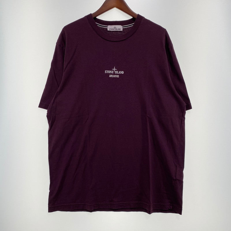 【中古品】【メンズ】 Stone Island ストーンアイランド ARCHIVIO S/S T-SHIRT K2S152100037 S0091 アーカイブ ショートスリーブTシャツ 半袖トップス 141-260917-ss-01-teih サイズ：XL カラー：バーガンディ 万代Net店