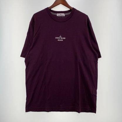 【中古品】【メンズ】 Stone Island ストーンアイランド ARCHIVIO S/S T-SHIRT K2S152100037 S0091 アーカイブ ショートスリーブTシャツ 半袖トップス 141-260917-ss-01-teih サイズ：XL カラー：バーガンディ 万代Net店