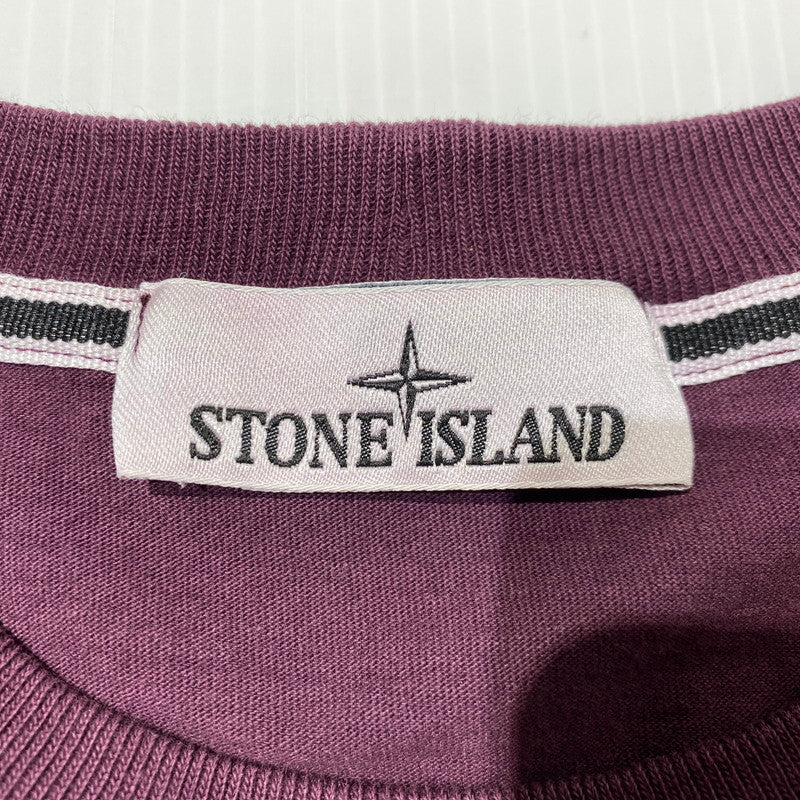 【中古品】【メンズ】 Stone Island ストーンアイランド ARCHIVIO S/S T-SHIRT K2S152100037 S0091 アーカイブ ショートスリーブTシャツ 半袖トップス 141-260917-ss-01-teih サイズ：XL カラー：バーガンディ 万代Net店