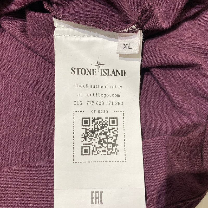 【中古品】【メンズ】 Stone Island ストーンアイランド ARCHIVIO S/S T-SHIRT K2S152100037 S0091 アーカイブ ショートスリーブTシャツ 半袖トップス 141-260917-ss-01-teih サイズ：XL カラー：バーガンディ 万代Net店