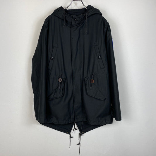 【中古品】【メンズ】 supreme シュプリーム×ALPHA アルファ 別注コラボ 09FW FISHTAIL PARKA フィッシュテールパーカー アウター ジップアップフーディー 142-260917-ss-13-teih サイズ：M カラー：ブラック 万代Net店