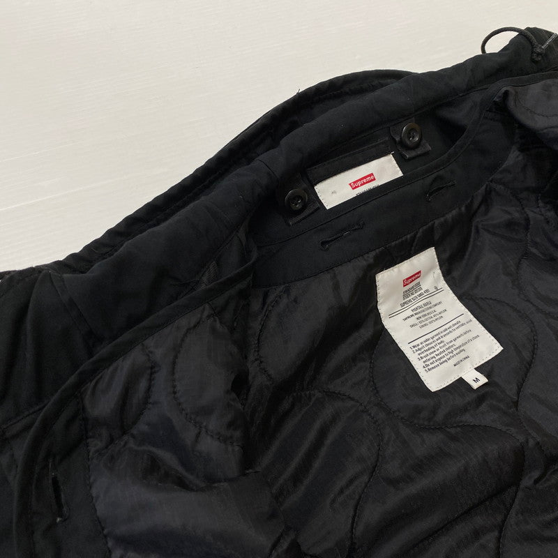 【中古品】【メンズ】 supreme シュプリーム×ALPHA アルファ 別注コラボ 09FW FISHTAIL PARKA フィッシュテールパーカー アウター ジップアップフーディー 142-260917-ss-13-teih サイズ：M カラー：ブラック 万代Net店