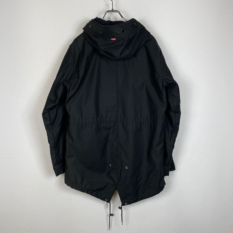 【中古品】【メンズ】 supreme シュプリーム×ALPHA アルファ 別注コラボ 09FW FISHTAIL PARKA フィッシュテールパーカー アウター ジップアップフーディー 142-260917-ss-13-teih サイズ：M カラー：ブラック 万代Net店