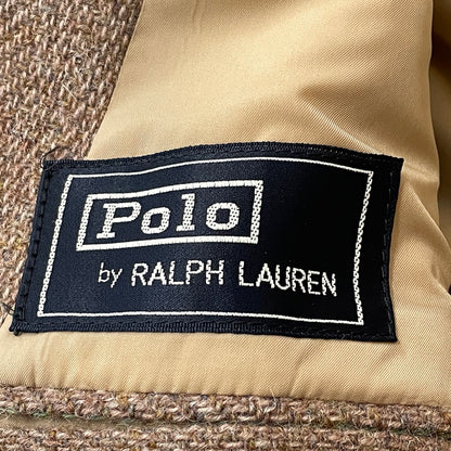 【中古品】【メンズ】 POLO RALPH LAUREN ポロ ラルフローレン WOOL TAILORED JACKET ウール テーラード ジャケット アウター 日本製 三角タグ 147-260911-sa-36-teih サイズ：L カラー：ブラウン系 万代Net店