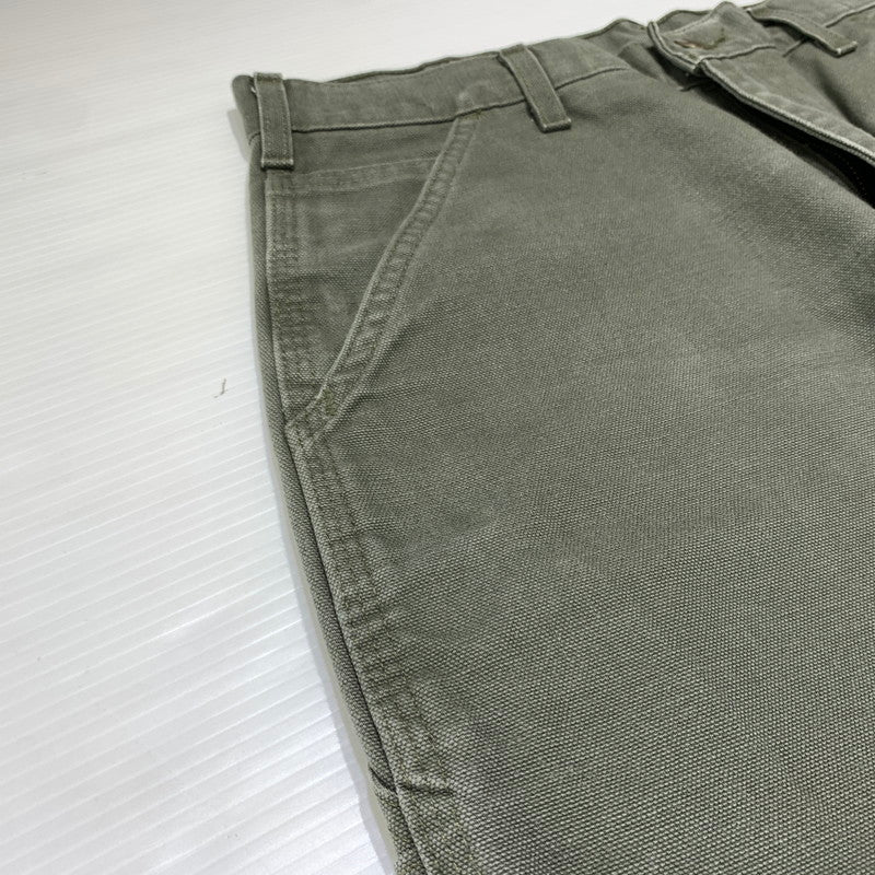 【中古品】【メンズ】 CARHARTT カーハート WASHED DUCK WORK DUNGAREE PANTS B11 M0S ウォッシュ ダック ワーク ダンガリーパンツ ボトムス ペインターパンツ 156-260912-ko-15-teih サイズ：32 カラー：モスグリーン 万代Net店