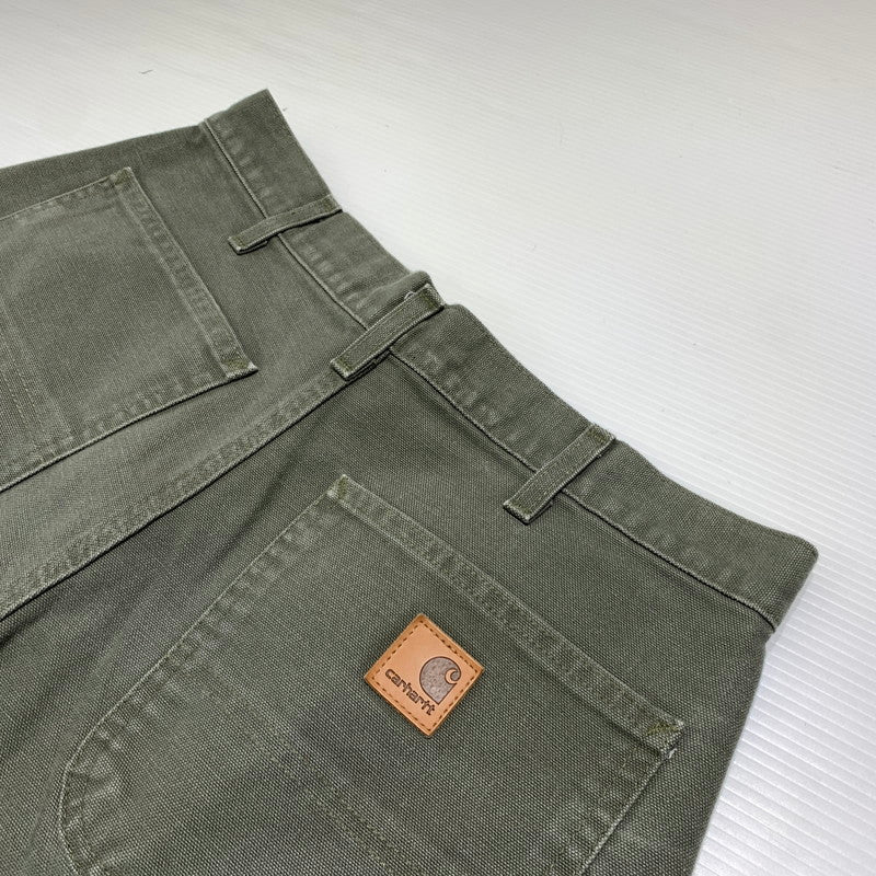 【中古品】【メンズ】 CARHARTT カーハート WASHED DUCK WORK DUNGAREE PANTS B11 M0S ウォッシュ ダック ワーク ダンガリーパンツ ボトムス ペインターパンツ 156-260912-ko-15-teih サイズ：32 カラー：モスグリーン 万代Net店