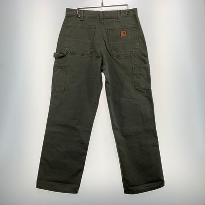 【中古品】【メンズ】 CARHARTT カーハート WASHED DUCK WORK DUNGAREE PANTS B11 M0S ウォッシュ ダック ワーク ダンガリーパンツ ボトムス ペインターパンツ 156-260912-ko-15-teih サイズ：32 カラー：モスグリーン 万代Net店