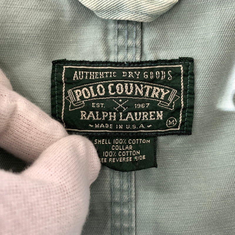 【現状渡し品】【メンズ】 Polo Country ポロ・カントリー 80's~ WORK JACKET VINTAGE 80年代 ワークジャケット ライトアウター ヴィンテージ 145-260912-ko-05-teih サイズ：M カラー：グリーン系 万代Net店