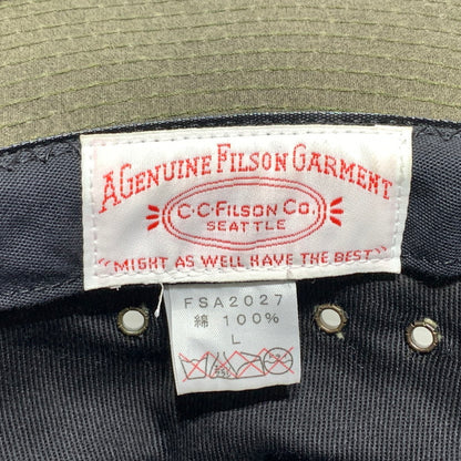 【中古品】【メンズ】 FILSON フィルソン SHELTER CLOTH PACKER HAT FSA2027 シェルター クロス パッカー ハット 帽子 オイル加工 185-260913-ko-20-teih サイズ：L カラー：カーキ 万代Net店
