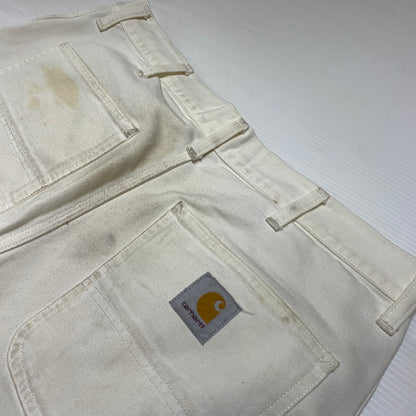 【現状渡し品】【メンズ】 Carhartt WIP カーハート ワークインプログレス DOUBLE KNEE PANTS I031501 ダブルニー パンツ ボトムス ワークパンツ 156-260912-ko-14-teih サイズ：34 カラー：ホワイト 万代Net店