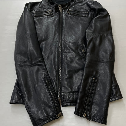 【中古品】【メンズ】 JUN HASHIMOTO ジュン ハシモト LET010LMB03 SINGLE BIKER JACKET シングル バイカー ジャケット アウター 140-260911-sa-40-teih サイズ：2 カラー：ブラック 万代Net店
